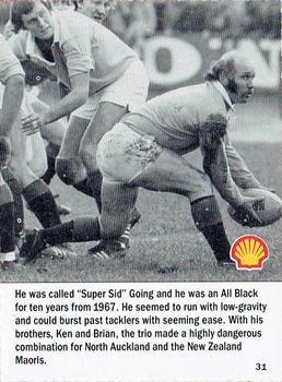 1992 Shell Rugby Greats #31 Sid Going Front